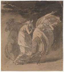 Julia und Fulvia. Szene aus Voltaires "Le Triumvirat", 4. Akt