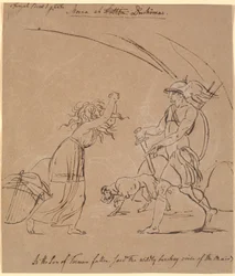 Szene aus Ossian; Morna und Duchomar