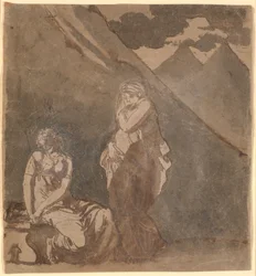 Szene aus Voltaires "Le triumvirat", vermutlich 1. Akt, 1. Szene