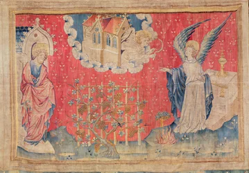 Die Ernte der Verdammten, aus dem Apokalypse-Wandteppich von Angers, 1373-87