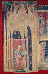 Der Leser, aus dem Apokalypse-Wandteppich von Angers, 1373-87