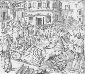 Hinrichtung von drei Kartäusermärtyrern, Tyburn, London, 1535, 1904