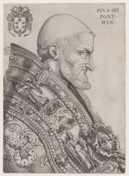 Porträt von Papst Pius IV., Mitte des 16. Jahrhunderts