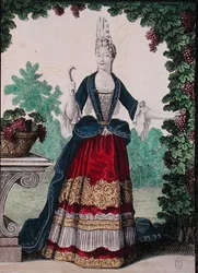Allegorie des Herbstes, spätes 17. Jahrhundert (kolorierte Gravur)