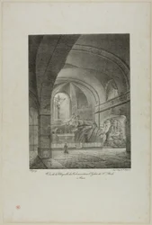 Ansicht der Kapelle von Kalvarienberg in der Kirche St. Roch, Paris