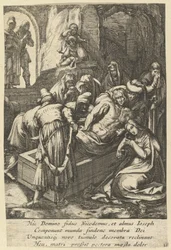 Die Grablegung, aus Die Passion Christi, Mitte des 17. Jahrhunderts