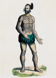 Einheimischer vom Romanzoff-Archipel (Ozeanien)
