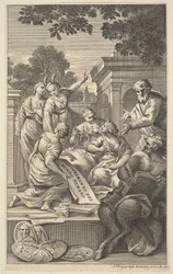 Allegorische Komposition zur Feier der Geisteswissenschaften, 1695