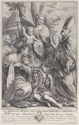Jungfrau und Kind mit Heiligen Liborius und Carlo Borromeo, 1693-95