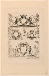 Entwurf für Wappen, aus "Livre de Cartouches"