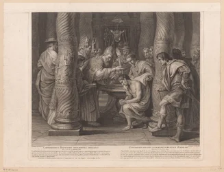 Taufe von Kaiser Konstantin durch Papst Silvester I