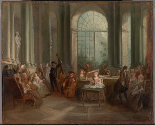 Konzert im ovalen Salon des Schlosses von Pierre Crozat in Montmorency