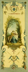 Drei dekorative Paneele mit Allegorien des Winters, Sommers und Herbstes