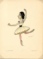 Porträt der russischen Ballerina Tamara Karsavina