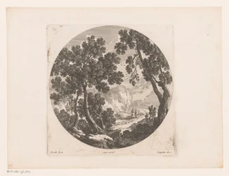 Landschaft mit Hirten hinter der Herde