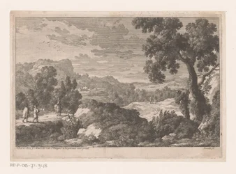 Landschaft mit Reisenden