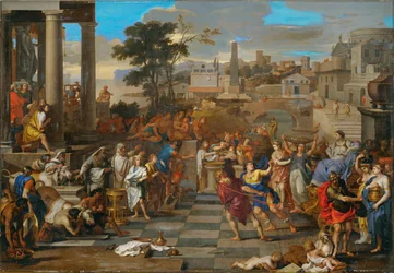 Die Hohepriesterin Cidippe, von ihren zwei Söhnen zum Tempel der Juno gezogen