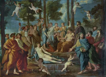 Parnass, Apollo umgeben von den Musen