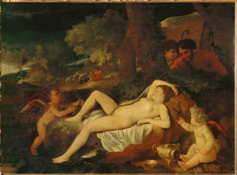 Liegende Venus und Amor