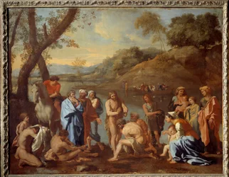 Johannes der Täufer tauft die Menschen