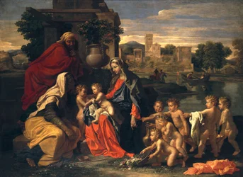 Die Heilige Familie mit dem kleinen Johannes dem Täufer und der heiligen Elisabeth