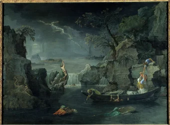 Winter oder Sintflut. (1594-1665), um 1660-1664. Maße: 1,18 x 1,60 m.