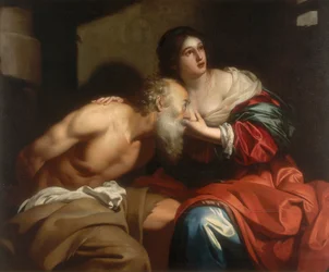 Römische Nächstenliebe, Werk von Nicolas Regnier, aufbewahrt in der Galleria Estense in Modena