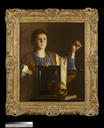 Wahrheit präsentiert einen Spiegel den Eitelkeiten der Welt, ca. 1630