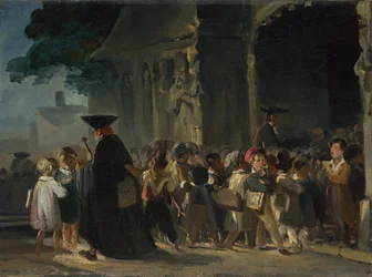 Kinder an einer Kirchentür, Zwischen 1817 und 1845