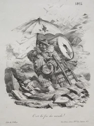 Lithografische Skizzen: Es ist das Ende der Welt! Frontispiz, 1824