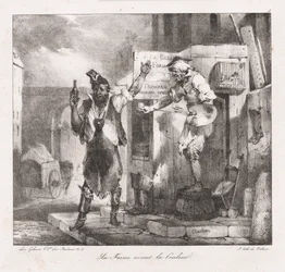 Lithographische Skizzen von Charlet: Form vor Farbe