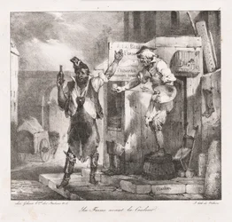 Lithografische Skizzen von Charlet: Form vor Farbe, 1823