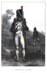 Napoleonische Kriege, französische Armee, Fußjäger der kaiserlichen Garde in voller Montur, 1845