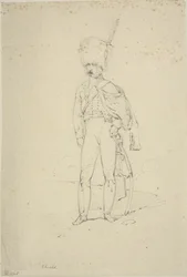 Stehender Husar