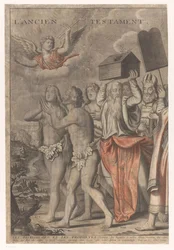 Triumphzug Christi mit Figuren aus dem Alten und Neuen Testament (erster Teil)
