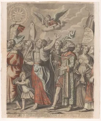 Triumphzug Christi mit Figuren aus dem Alten und Neuen Testament (zweiter Teil)