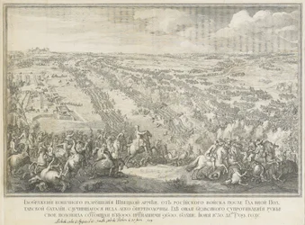 Die Schlacht von Poltawa am 27. Juni 1709