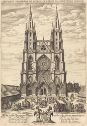 Die Fassade der Abtei von S. Nicaise de Reims