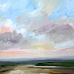 Rosa Himmel Landschaft