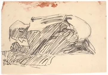 Der Geheilte, kniend zur Erde