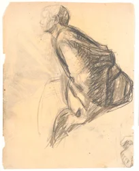 Figurenstudie zu "Maria salbt die Füße Christi", 1907. Apostel Nr. 3 rechts im Bild