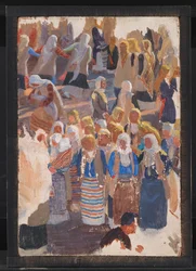 Gruppen tanzender Frauen. Megara