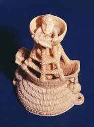 Oberer Teil des Salzfasses vom Meister des Heraldik-Schiffs, Nigeria, Bini-Portugiesisch, ca. 1525-1600