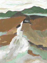 Abstrakter Bergwasserfall