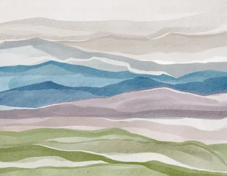 Abstrakte Aquarellberge