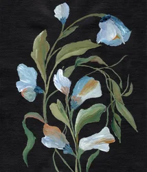 Dunkle Blumenstudie