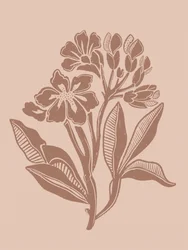 Erdige botanische Blüten