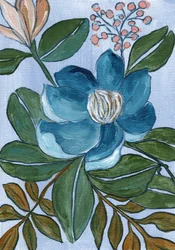 Elegante Blaue Blüte