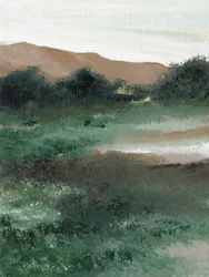 Neblige Berglandschaft