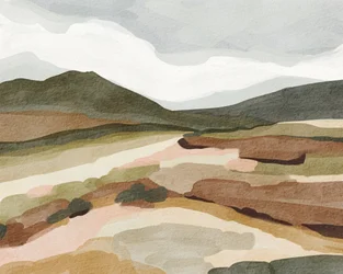 Gedämpfte Berglandschaft